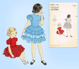 1950s Vintage Vogue Sewing Pattern 2567 Uncut Toddler Girls Dress Size 6