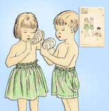 Vogue 2570: 1950s Easy Unisex Baby Shorts & Skirt Sz 2 Vintage Sewing Pattern - Vintage4me2