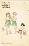 Vogue 2570: 1950s Easy Unisex Baby Shorts & Skirt Sz 2 Vintage Sewing Pattern - Vintage4me2