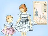 1950s Vintage Vogue Sewing Pattern 2588 Cute Toddler Girls Party Dress Size 6