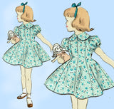 1950s Vintage Vogue Sewing Pattern 2618 Sweet Uncut Toddler Girls Dress Size 6
