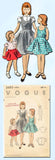 1950s Vintage Vogue Sewing Pattern 2685 Little Girls Jumper Dress & Blouse Sz 10