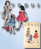 1950s ORIG Vintage Vogue Sewing Pattern 2697 Toddler Girls Princess Dress Sz 2