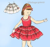 1950s Vintage Vogue Sewing Pattern 2718 Sweet Uncut Toddler Girls Dress Size 6