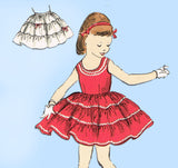 1950s Vintage Vogue Sewing Pattern 2718 Sweet Uncut Toddler Girls Dress Size 6