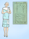 1920s Vintage Vogue Sewing Pattern 2743 Uncut Junior Girls Flapper Dress Size 12