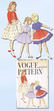 1950s Vintage Vogue Sewing Pattern 2818 Uncut Girls Dress Bolero Apron Size 6