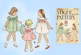 1950s Vintage Vogue Sewing Pattern 2829 Cute Toddler Girls Smocked Dress Sz 4