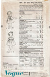 Vogue 2851: 1950s Cute Toddler Girls Dress & Romper Sz 2 Vintage Sewing Pattern