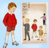 Vogue 2855: 1950s Sweet Toddler Boys Suit Set Sz2 Vintage Sewing Pattern