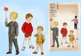 Vogue 2855: 1950s Sweet Toddler Boys Suit Set Sz2 Vintage Sewing Pattern