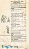 1950s Vintage Vogue Sewing Pattern 2865 Baby Overalls Jacket and Bonnet Sz 6 mos