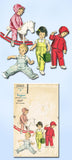 1950s Vintage Vogue Sewing Pattern 2865 Baby Overalls Jacket and Bonnet Sz 6 mos