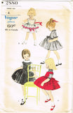 1950s Vintage Vogue Sewing Pattern 2880 Cute Toddler Girls Dress & Jumper Size 4 - Vintage4me2