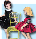 1950s Vintage Vogue Sewing Pattern 2880 Cute Toddler Girls Dress & Jumper Size 4 - Vintage4me2