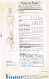 1960s Vintage Vogue Sewing Pattern 2907 Toddler Girls Dress and Apron Size 4