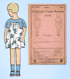 Vogue 2919: 1920s Rare Sweet Toddler Girls Dress Size 4 Vintage Sewing Pattern
