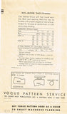 1940s Vintage Vogue Sewing Pattern 3019 Junior Misses Blouse Size 31.5 Bust