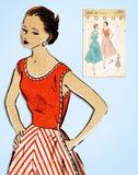 1950s Vintage Vogue Sewing Pattern 3526 Uncut Misses Easy Wrap Sun Dress Sz 31 B - Vintage4me2