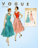 1950s Vintage Vogue Sewing Pattern 3526 Uncut Misses Easy Wrap Sun Dress Sz 31 B - Vintage4me2