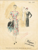1940s Original Vintage Vogue Couturier Pattern 359 Uncut Dinner Dress Size 32 B