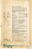 1960s Original Vintage Vogue Pattern 5128 Ladies Plus Size Day Dress Size 41 B