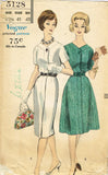 1960s Original Vintage Vogue Pattern 5128 Ladies Plus Size Day Dress Size 41 B