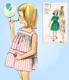 1960s Vintage Vogue Sewing Pattern 5258 Toddler Girls Dress w Cinched Waist Sz 5 - Vintage4me2