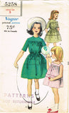 1960s Vintage Vogue Sewing Pattern 5258 Toddler Girls Dress w Cinched Waist Sz 5 - Vintage4me2