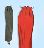 1940s Original Vintage Vogue Pattern 5265 Misses Day or Night Slender Skirt 28 W