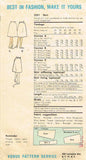1960s Vintage Vogue Sewing Pattern 5321 Easy Misses Day Skirt Size 28 Waist