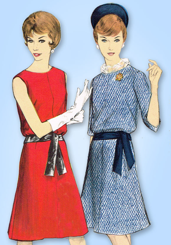 1960s Original Vintage Vogue Pattern 5347 Easy Uncut Misses Dress Size 38 Bust