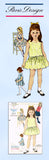 1960s Original Vintage Vogue Pattern 5431 Toddler Girls Dress Paris Design Sz 6