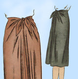 1940s Vintage Vogue Sewing Pattern 5444 Plus Size WWII Wrap Skirt Size 32 Waist - Vintage4me2