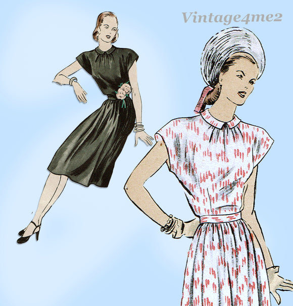 Vogue 5785: 1940s Lovely Misses Day Dress Size 30 Bust Vintage Sewing Pattern