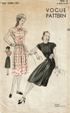 Vogue 5785: 1940s Lovely Misses Day Dress Size 30 Bust Vintage Sewing Pattern