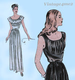 1940s Vintage Vogue Sewing Pattern 5901 Stunning MIsses Nightgown Size 30 B