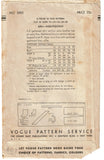 1940s Vintage Vogue Sewing Pattern 5901 Stunning MIsses Nightgown Size 30 B