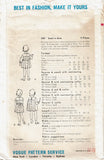 Vogue 5981: 1960s Darlin Toddler Girls Pleated Dress Sz 5 Vintage Sewing Pattern