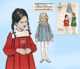 Vogue 5981: 1960s Darlin Toddler Girls Pleated Dress Sz 5 Vintage Sewing Pattern