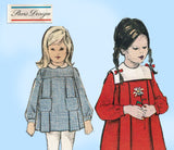 Vogue 5981: 1960s Darlin Toddler Girls Pleated Dress Sz 5 Vintage Sewing Pattern