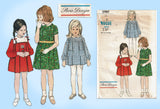 Vogue 5981: 1960s Darlin Toddler Girls Pleated Dress Sz 5 Vintage Sewing Pattern