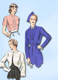 1940s Vintage Vogue Sewing Pattern 6311 Misses Bolero Jacket Set Size 14 32 Bust