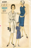 Vogue 6329: 1960s Uncut Misses Day Dress Size 34 B Vintage Sewing Pattern