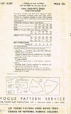 1940s Vintage Vogue Sewing Pattern 6380 Uncut Misses Shirtwaist Dress 30B