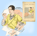 Vogue 6487: 1930s Uncut Misses Bedjacket Set Sz 36-38 B Vintage Sewing Pattern - Vintage4me2