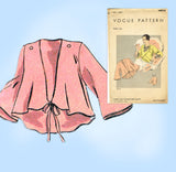 Vogue 6487: 1930s Uncut Misses Bedjacket Set Sz 36-38 B Vintage Sewing Pattern - Vintage4me2