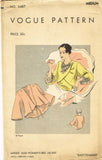 Vogue 6487: 1930s Uncut Misses Bedjacket Set Sz 36-38 B Vintage Sewing Pattern - Vintage4me2