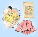 Vogue 6487: 1930s Uncut Misses Bedjacket Set Sz 36-38 B Vintage Sewing Pattern - Vintage4me2