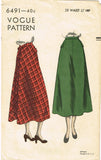 1940s Original Vintage Vogue Pattern 6491 Misses Easy Skirt Flared Back Sz 28 W